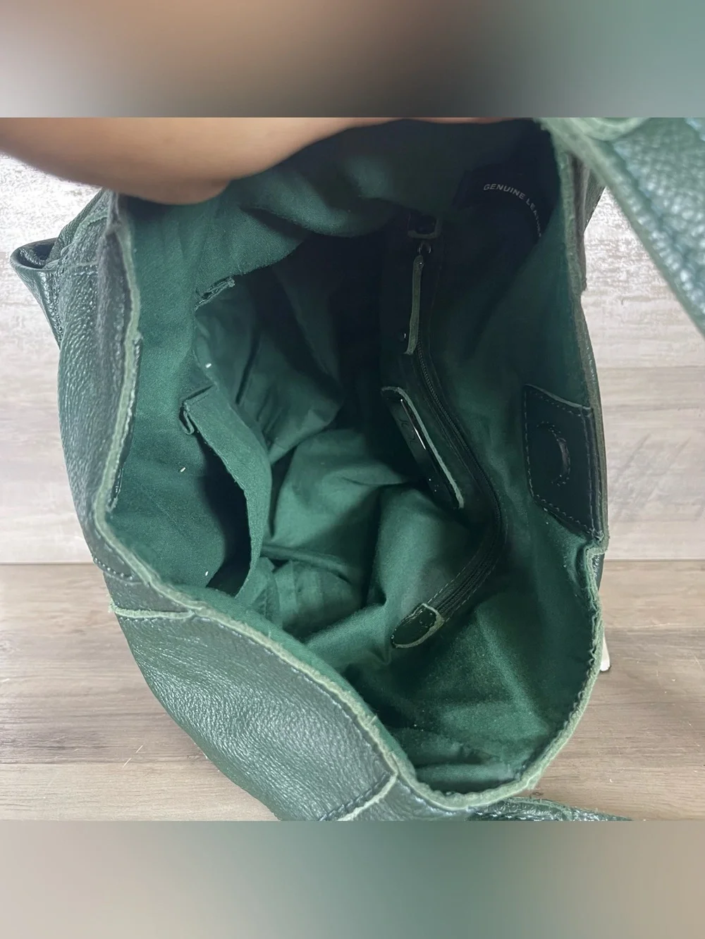 Joes Jeans Green Leather Pleated Hobo Bag Shoulder Purse Classic Western 90s Y2K